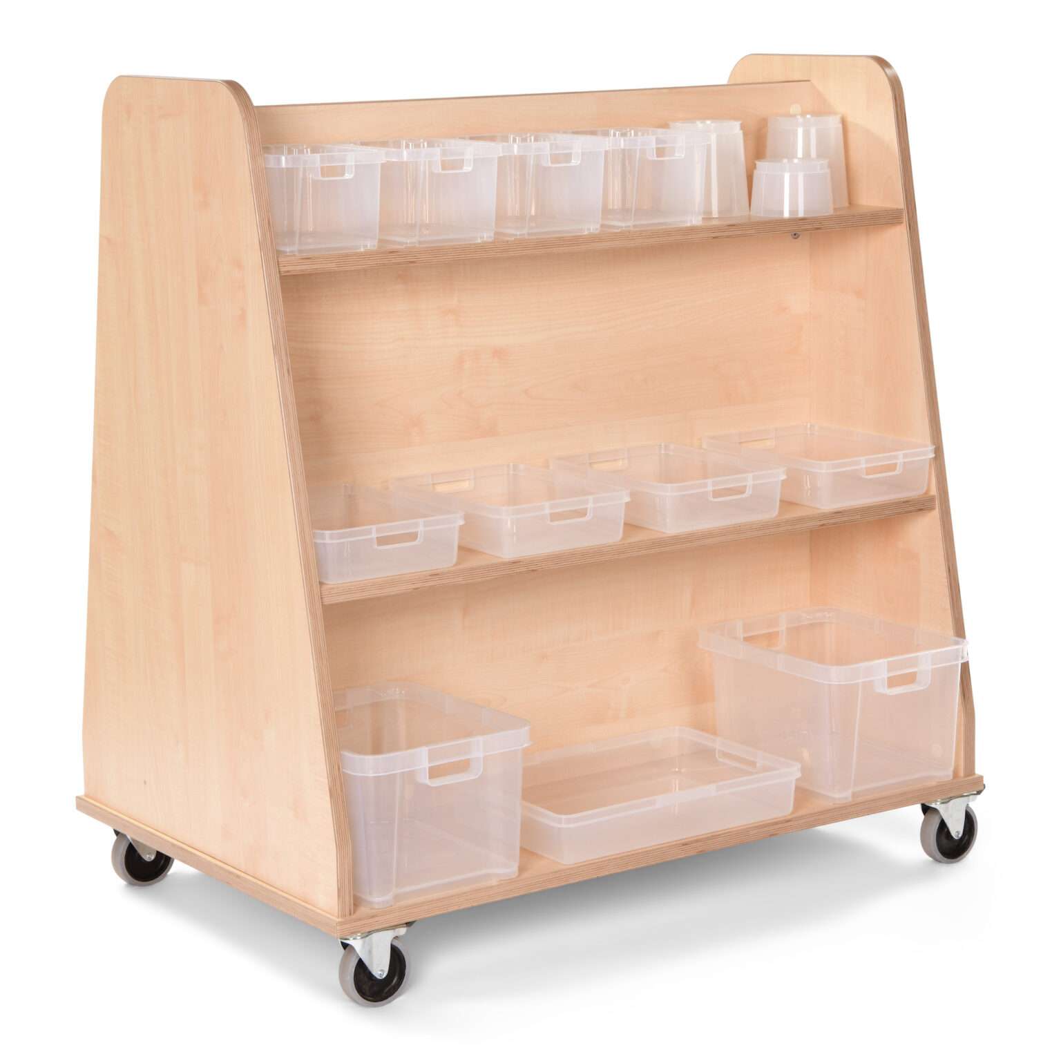 Mobile Double Sided Shelving Unit for Storage Early Excellence