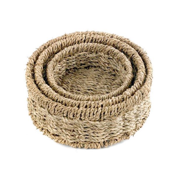 Set of Round Seagrass Baskets