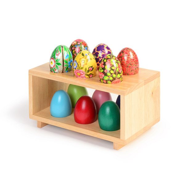 Set of Eggs and Egg Rack