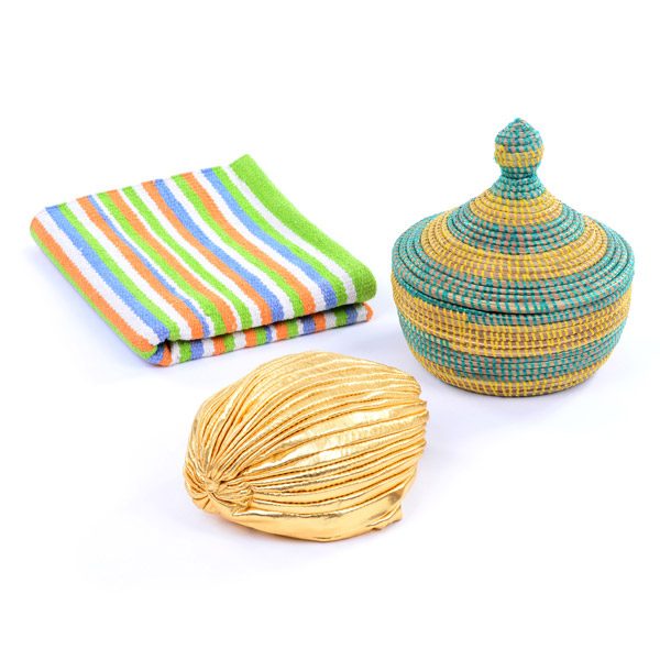 Turban, Basket Pot & Carpet Set