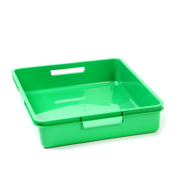 Green A4 Plastic Tray For Storage, Large Round Plastic Trays For Classroom