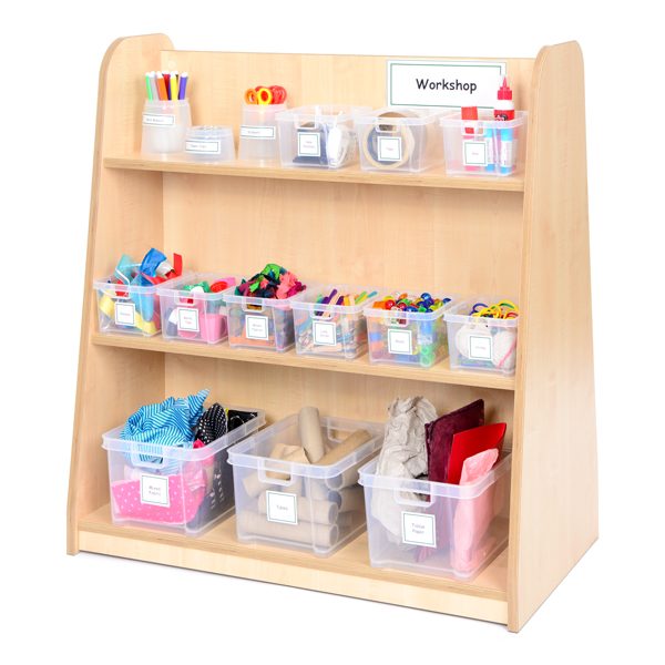Complete workshop area for art and design to encourage creativity in children for artwork
