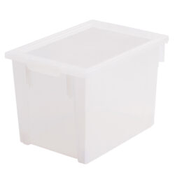 Large Transparent Box with Clip-on Lid for Storage and Organising