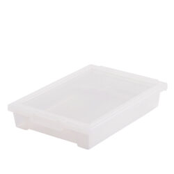 Small Transparent Box with Clip-on Lid for Storage and Organising Resources