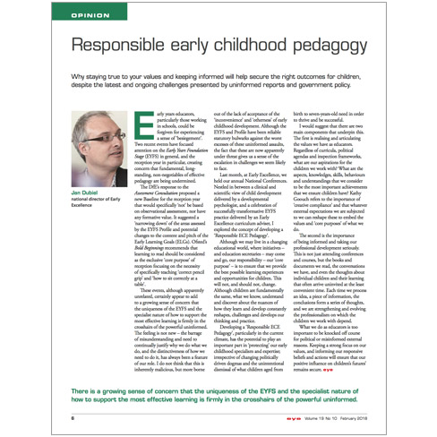 Jan Dubiel Responsible early childhood pedagogy