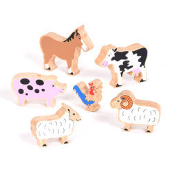 Set of Wooden Farm Animals