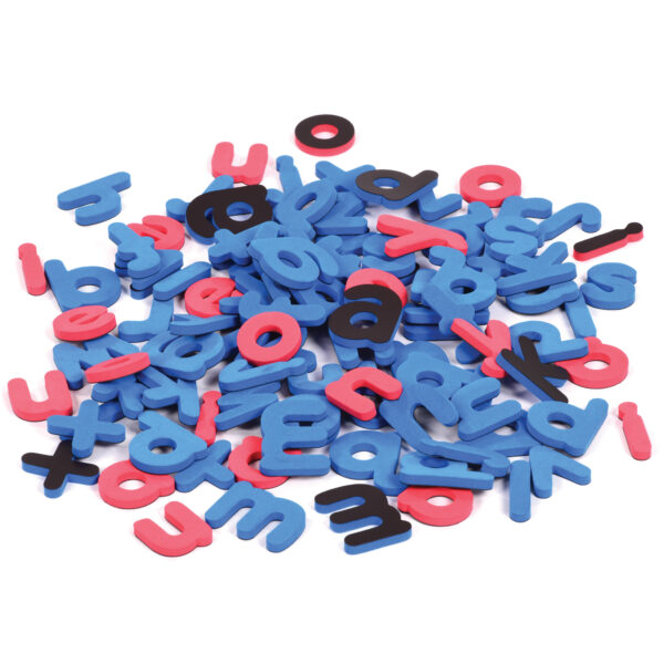 Set of Magnetic Letters (Lower Case, Coloured Vowels)
