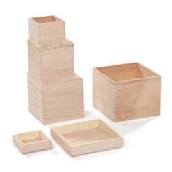 Set of 4 Wooden Boxes