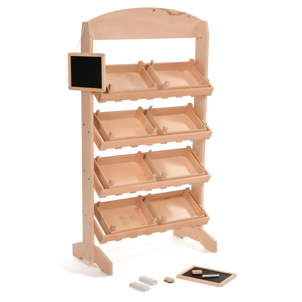 Wooden Market Display Stand with Crates Early Excellence