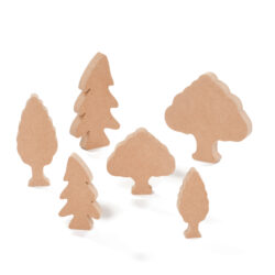 Set of Craft Wooden Trees