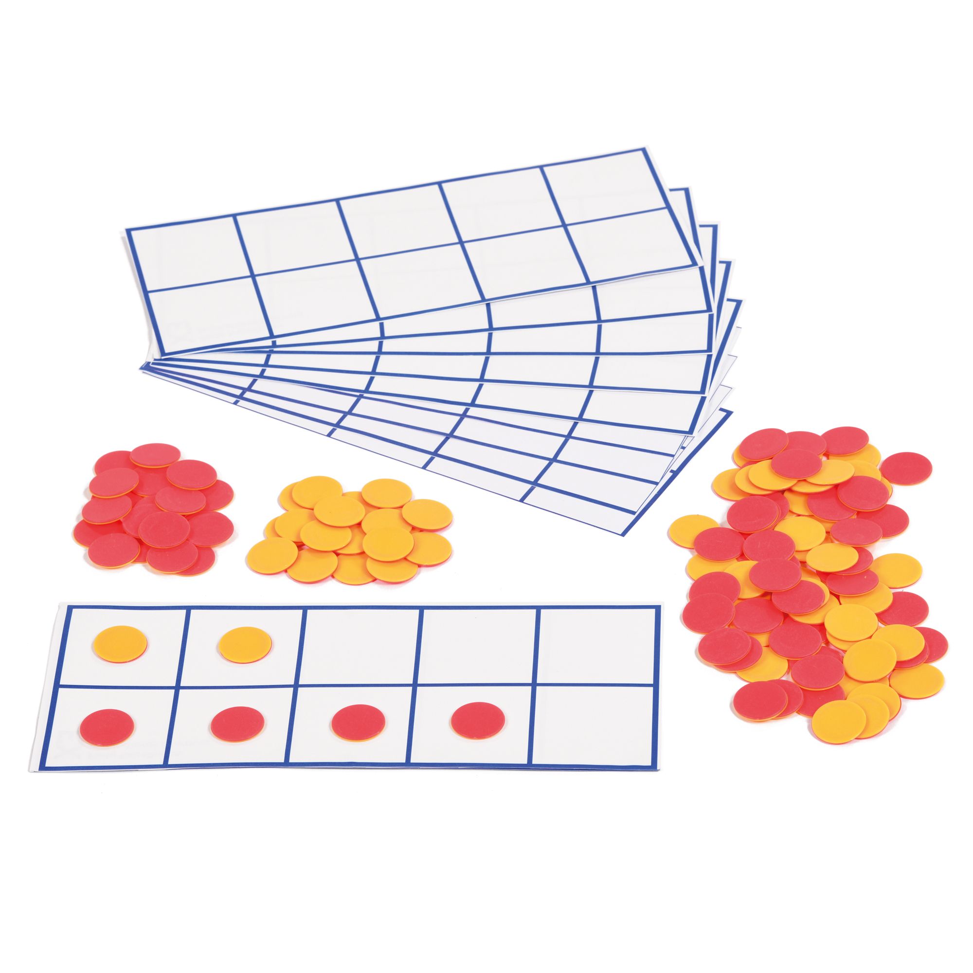 Set of Printed 10 Frames & Double Sided Counters | Early Excellence