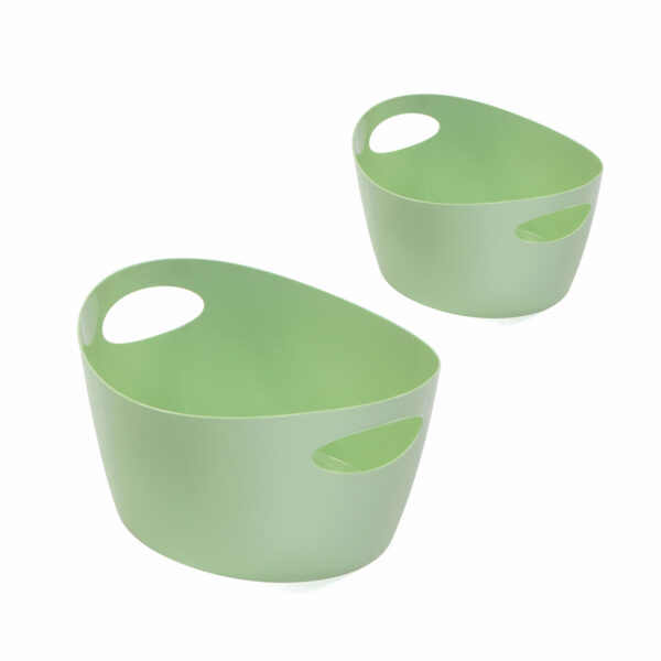 Set of Green Oval Trugs