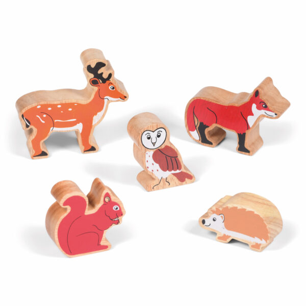 Set of Wooden Forest Animals
