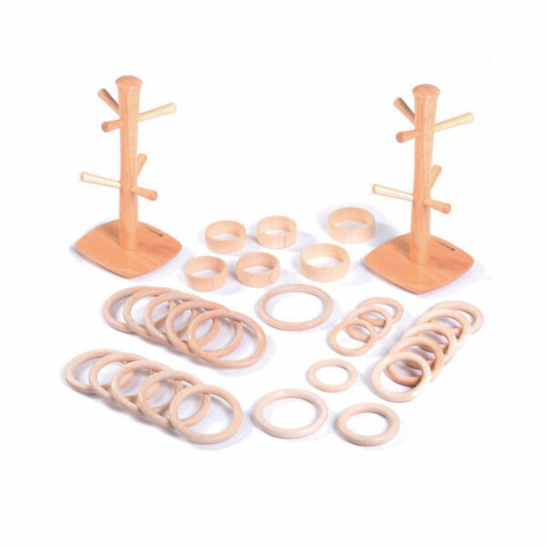 Set of Wooden Poles & Rings