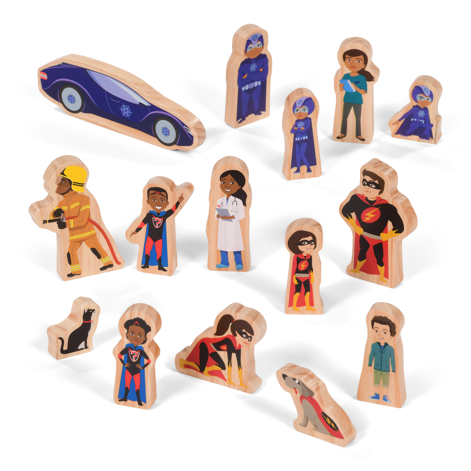Wooden Superhero Set Early Excellence Classroom Resources