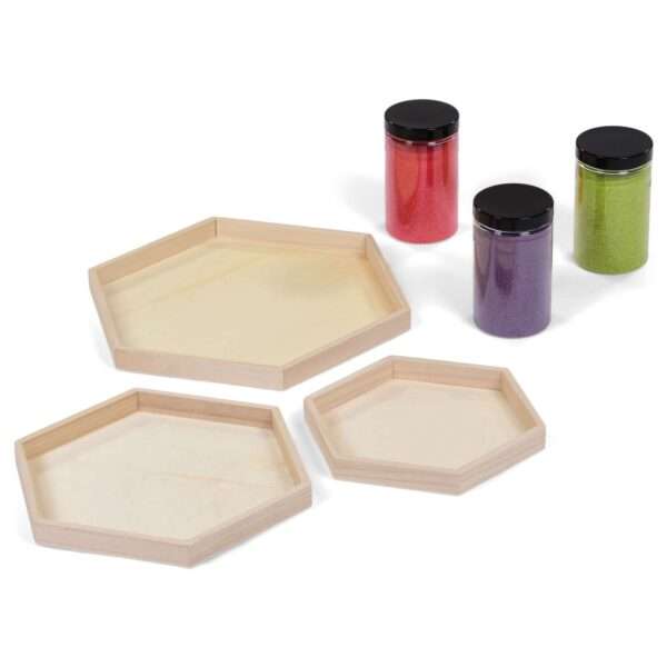 Set of Coloured Sands & Trays